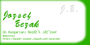 jozsef bezak business card